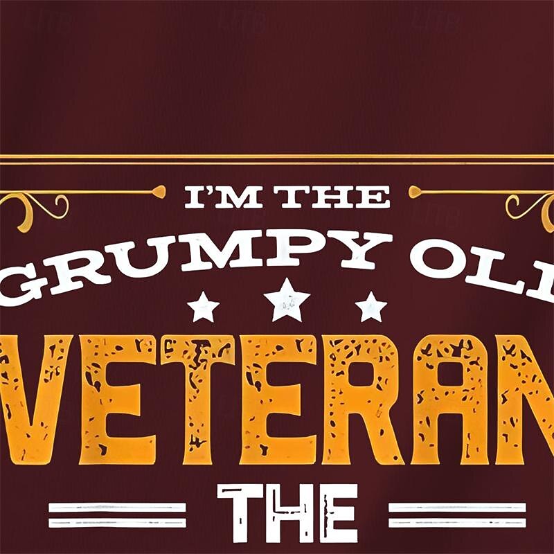 Veterans Day Men's Patriot Patriotic Veteran Letter T shirt Tee Top Cotton Short Sleeve Graphic Shirt Black Burgundy Dark Blue Comfortable Tee Street Holiday Fashion Designer3