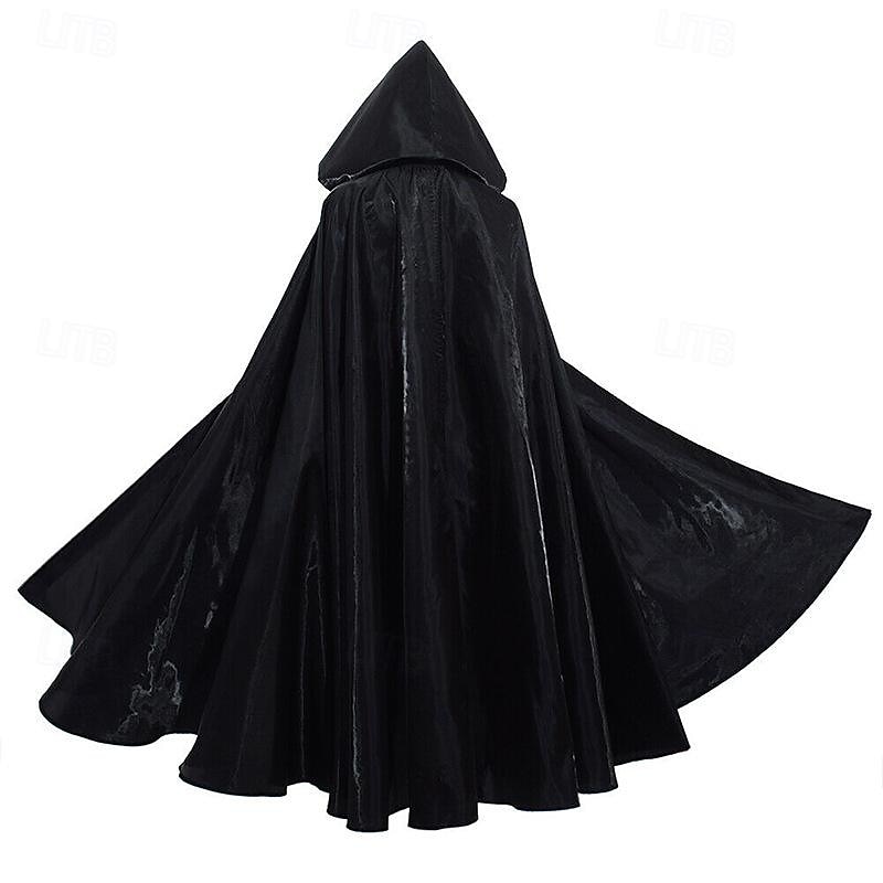 Punk & Gothic Medieval 18th Century 17th Century Cape Cosplay Costume Cloak Witch Plague Doctor Men's Women's Unisex Halloween Carnival Masquerade LARP Cloak Medieval Cloak3
