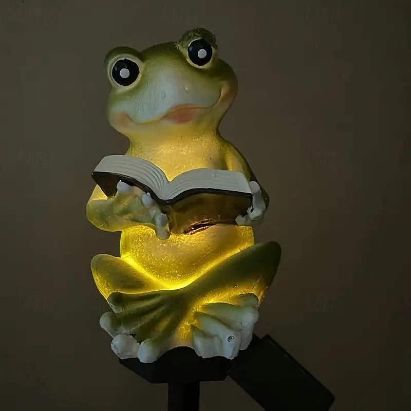 Solar Frog Lawn Light Resin Garden Light Outdoor Waterproof Garden Walkway Landscape Decor Light2