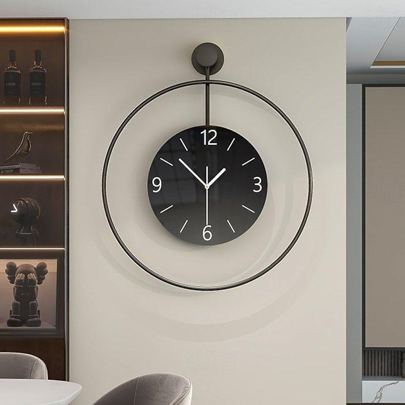 Wall Clock Modern Silent Wall Clock Decor Modern Wall Clock Non-Ticking Wall Clock Metal Decorative for Kitchen Home Office Living Room Bedroom Decor Clock 50 60 cm4