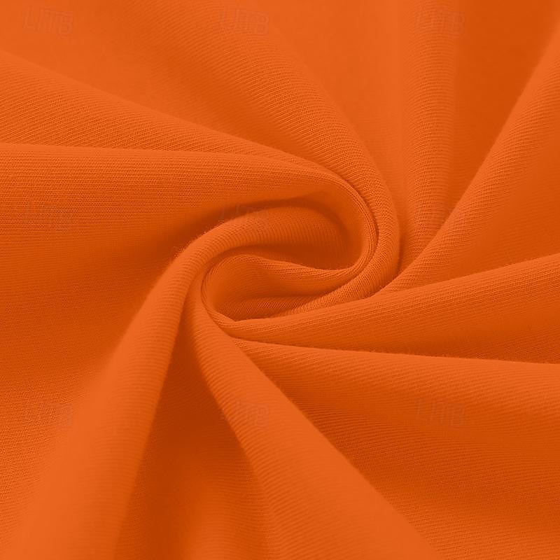 Men's Polo Shirt Golf Shirt Casual Holiday Lapel Short Sleeve Fashion Basic Color Block Houndstooth Patchwork Summer Regular Fit Orange Polo Shirt3