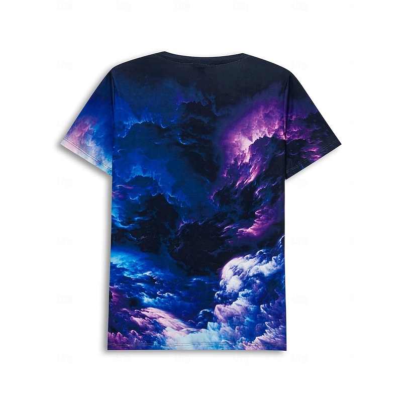 Women's T Shirt Basic Print Short Sleeve Regular Tops Round Neck Daily Weekend Purple3