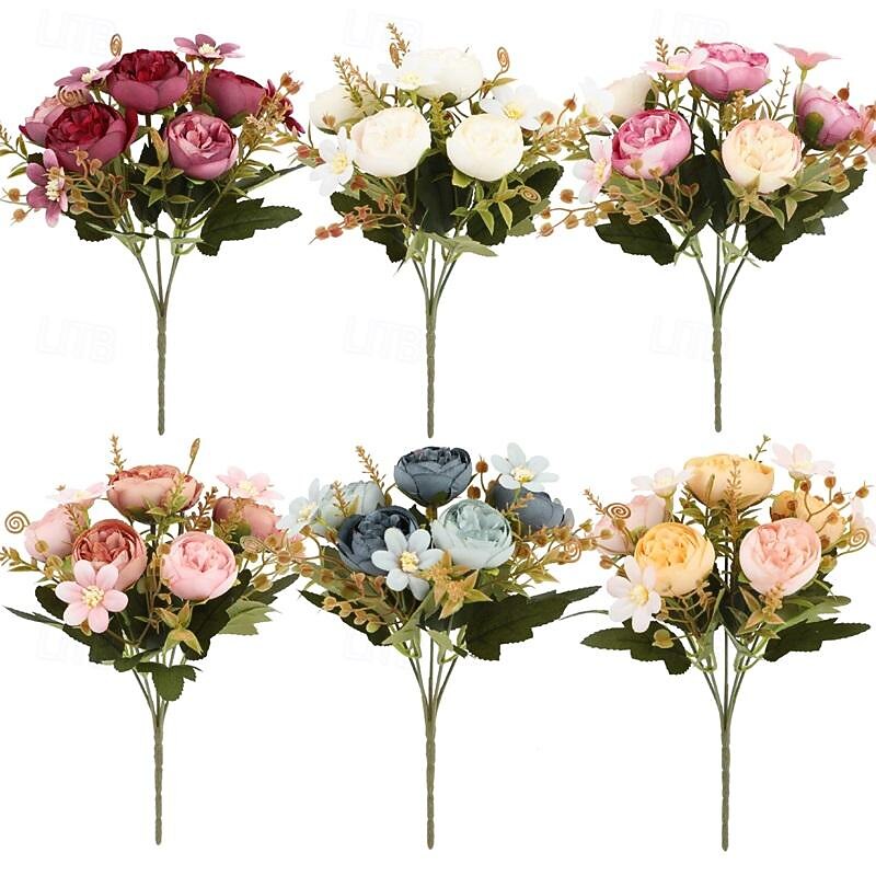 2 Pcs Simulated Rose Artificial Ball Chrysanthemum Home Decoration Artificial Flower Ornaments Wedding Shooting Props Artificial Flowers2