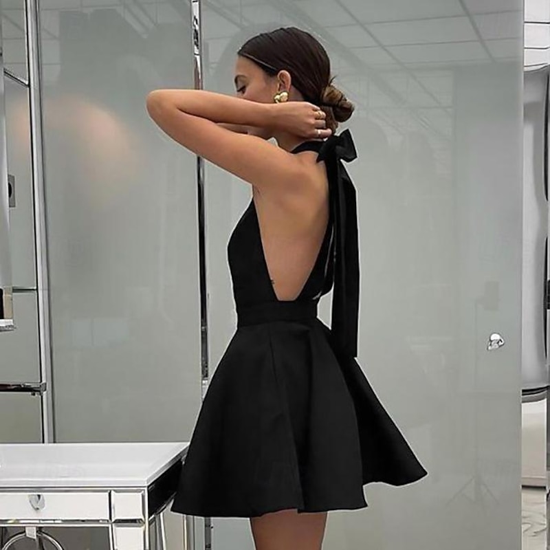 Retro Vintage 1950s A-Line Dress Little White Dress Solid Color Fancy Dress Women's Carnival Masquerade Event / Party Bachelorette Party Adults Homecoming Dresses2