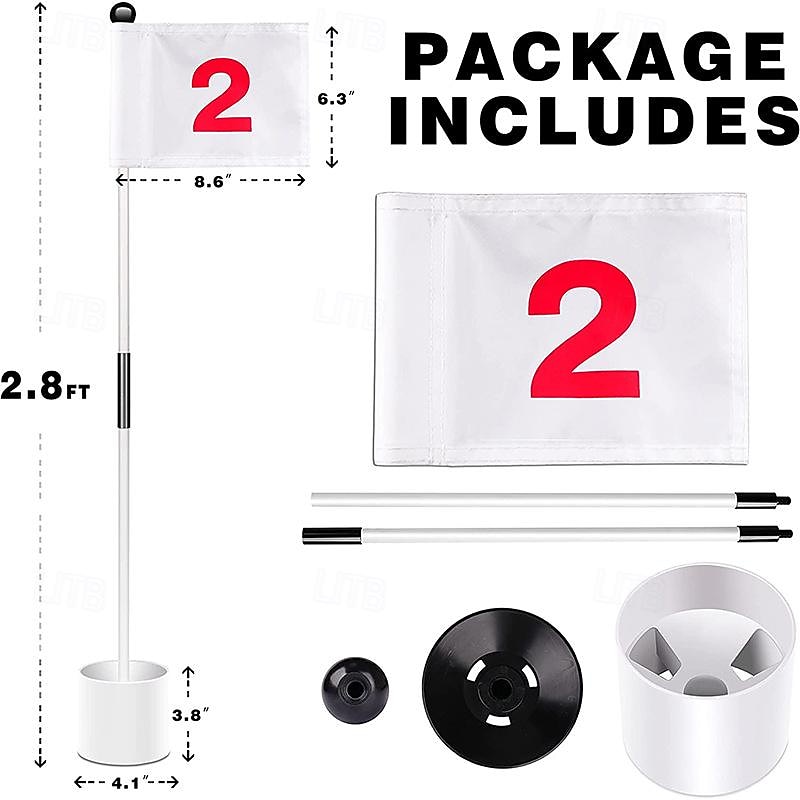 Complete Golf Practice Set - Includes Golf Green Flagstick, Golf Putting Cup, Perfect for Home Backyard Practice Sessions and Improving Your Golf Skills3