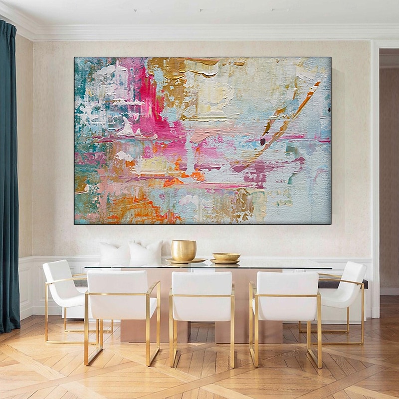 Vibrant Painting hand painted Abstract Painting pink Painting Canvas Painting Handmade Painting Large pattle knife  Oil Painting Home Decor Wall Art painting