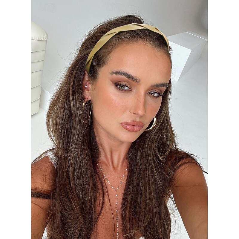 1PC Braided Headbands for Women Girls Leather Thin Hairbands for Women's Hair Fashion Non Slip Head Band Solid Colors Hair Accessories4