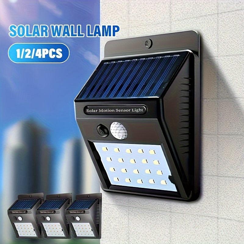 Solar Motion Sensor Wall Light 20LEDs Tri-operating Modes IP65 Waterproof Outdoor Light for Yard Garden Fence Garage