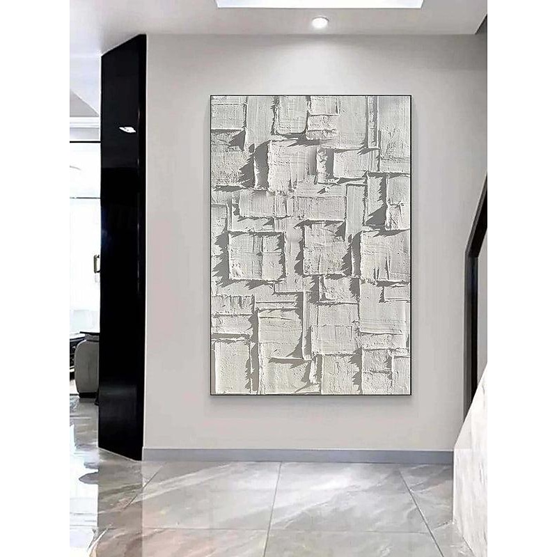 Beige Texture Wall Art Wabi-sabi Wall Art Solid Beige Minimalist Painting Large Beige Plaster Wall Art Beige Rippled 3D Texture Painting4