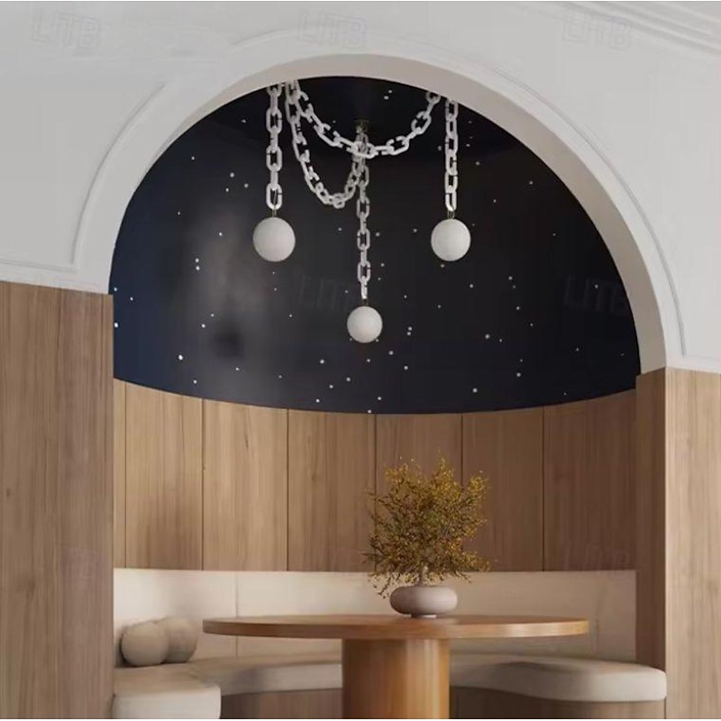 LED Pendant Light  1-Light 15 cm 3 Light Color Circle / Round Design Geometric Shapes Pendant Light Metal Geometrical Modern Nordic Style Bedroom Dining Room 110-240V2