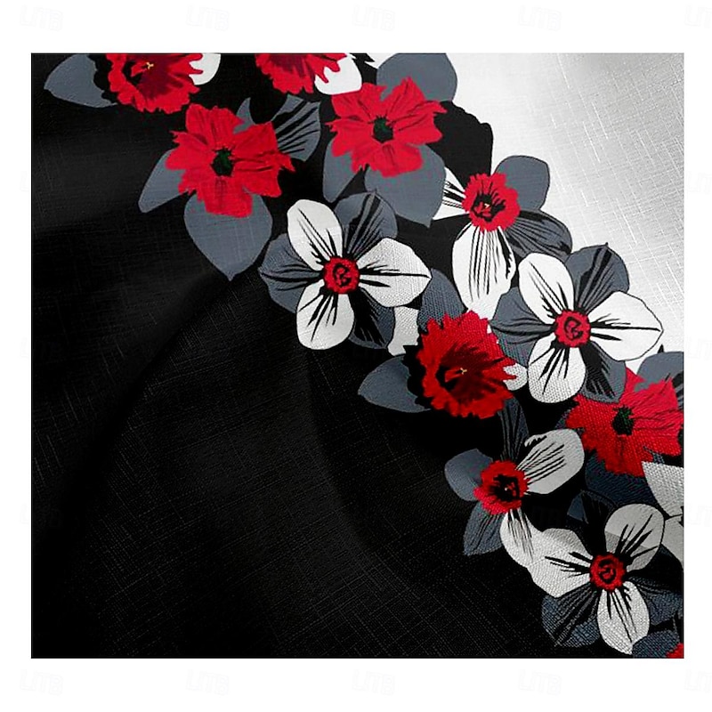 Men's Floral Shirt Button Up Shirt Long Sleeve Vintage Daily Wear Going out Weekend Summer Spring &  Fall Standing Collar Print Button-Down Rose+Black Violet Yellow Blue Orange3