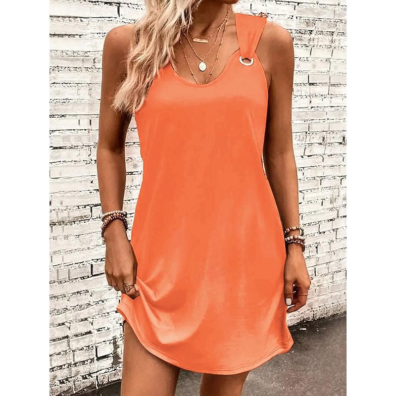 Women's Mini Dress Black Dress Casual Dress Cocktail Dress Formal Dress Vacation Fashion Basic Daily Date Going out Loose Fit Sleeveless Strap Black White Pink Blue Summer Spring3