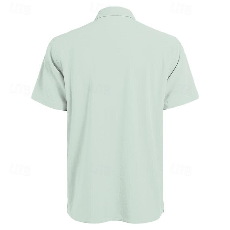 Men's Palm Tree Tropical Plants Summer Hawaiian Shirt Aloha Shirt Printed Shirts Short Sleeves Shirt Turndown Hawaiian Resort Vacation Holiday Daily Wear Pink Blue Green S M L2