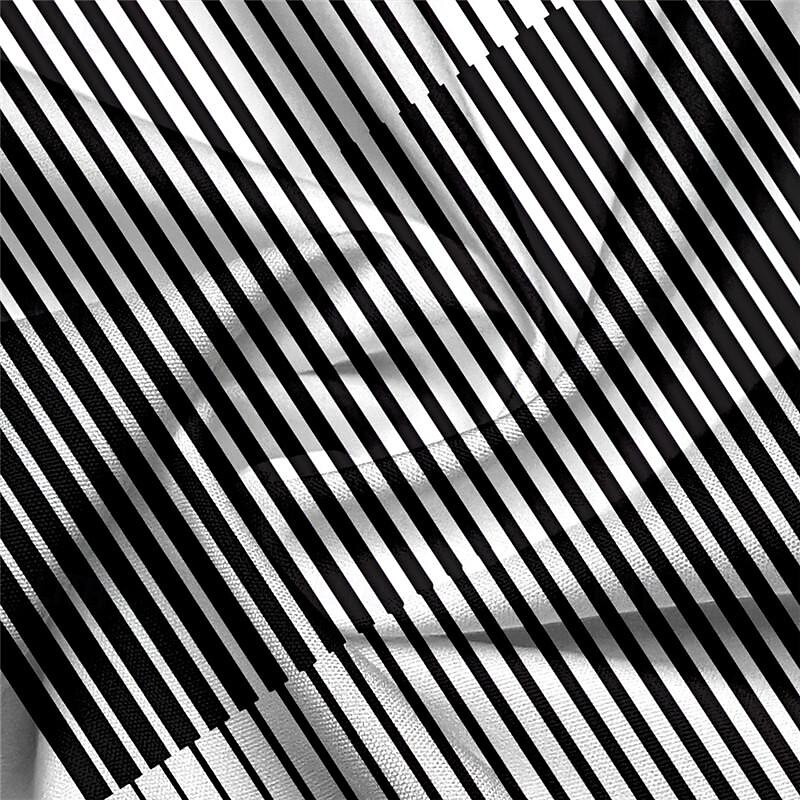 Men's Stripe Geometric Pattern Printed Shirts Long Sleeve Business Casual Street Wear to work Daily Wear Spring & Summer Turndown Print Button-Down Black3