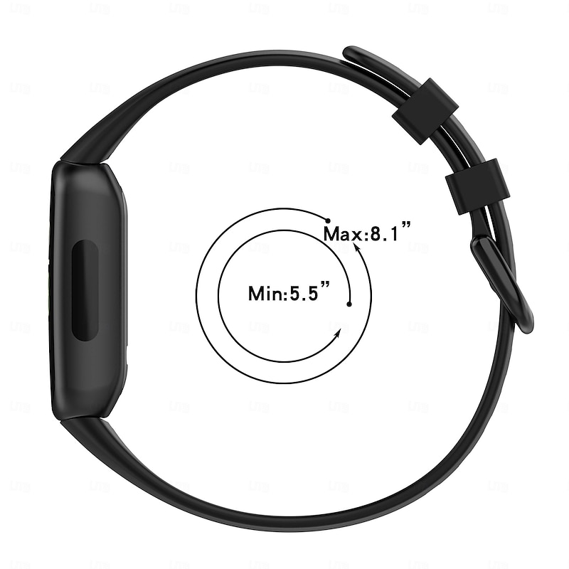 Smart Watch Band Compatible with Fitbit Inspire 3 Silicone Smartwatch Strap Metal Clasp Waterproof Adjustable Sport Band Replacement  Wristband4