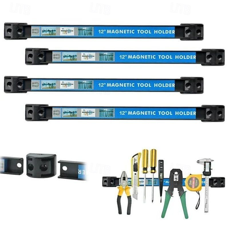 8/12/18 Inches Magnetic Tool Bar Black Metal Tool Organizer For Garage&Workshop4