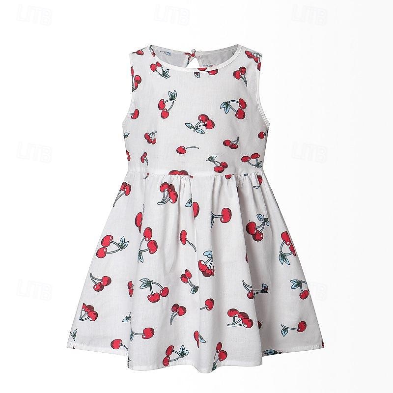Summer  Girl's Dress Children's Sleeveless Printed Princess Dress Girl Baby Fragmented Flower Children's Dress4