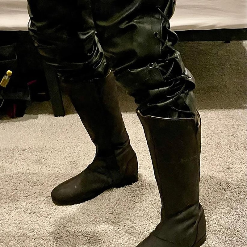 Retro Vintage Medieval Renaissance Shoes Pirate Knight Ritter Men's Unisex Halloween Event / Party Masquerade Shoe Cover Fancy Medieval Boots4