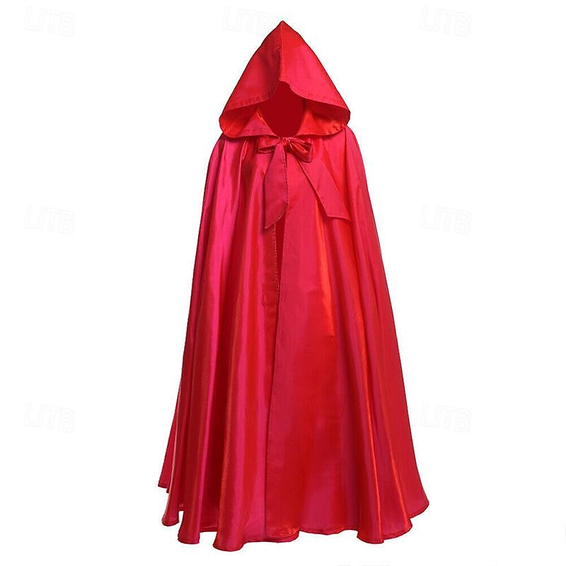 Punk & Gothic Medieval 18th Century 17th Century Cape Cosplay Costume Cloak Witch Plague Doctor Men's Women's Unisex Halloween Carnival Masquerade LARP Cloak Medieval Cloak2