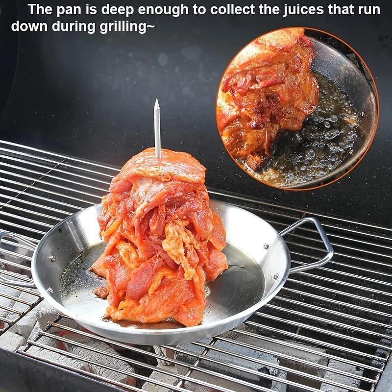 1pc, Vertical Skewer For Barbecue Grill, Vertical Skewer Stand For Grill, BBQ Skewer Stand, Brazilian Vertical Spit Stand With 3 Removable Rods, Suitable For Oven Barbecue, Home, RV, BBQ Accessories,2