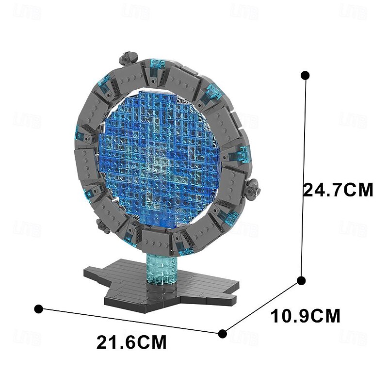 High Brick Building Block Toy Tabletop Ornament Moc-112885 Atlantis Space Gate Puzzle Assembly Building Blocks4