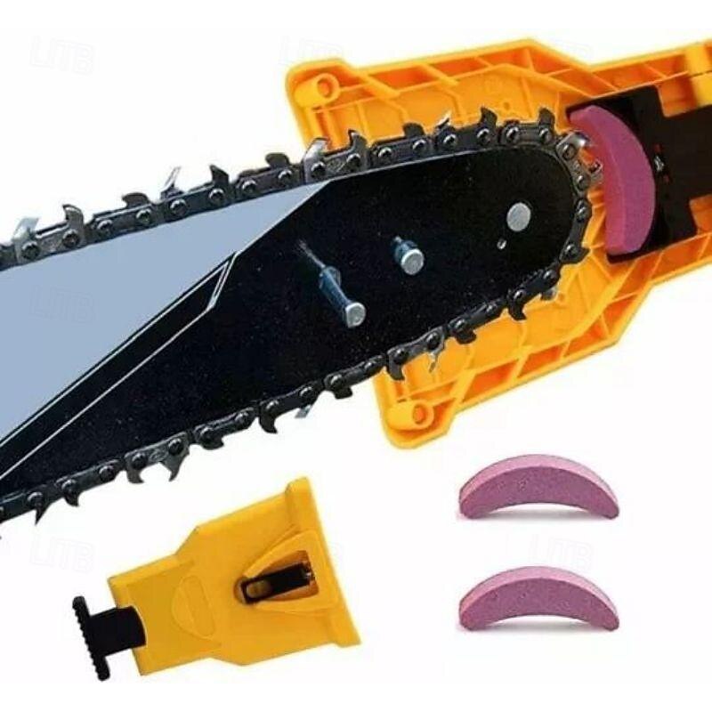 Chainsaw Teeth Sharpener, Universal Chain Saw Blade Sharpener, Fast Working Chainsaw Sharpening Tool, Portable Chain Saw Sharpener Kit for 12