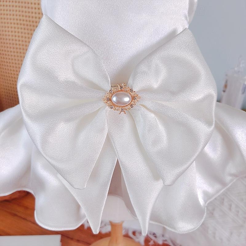 Dog Cat Wedding Dress Fashion Party Winter Breathable Soft Washable Comfortable Outdoor Wedding Party Casual Daily Dog Clothing for Bichon Frise Pomeranian Baby Pet Papillon Small4