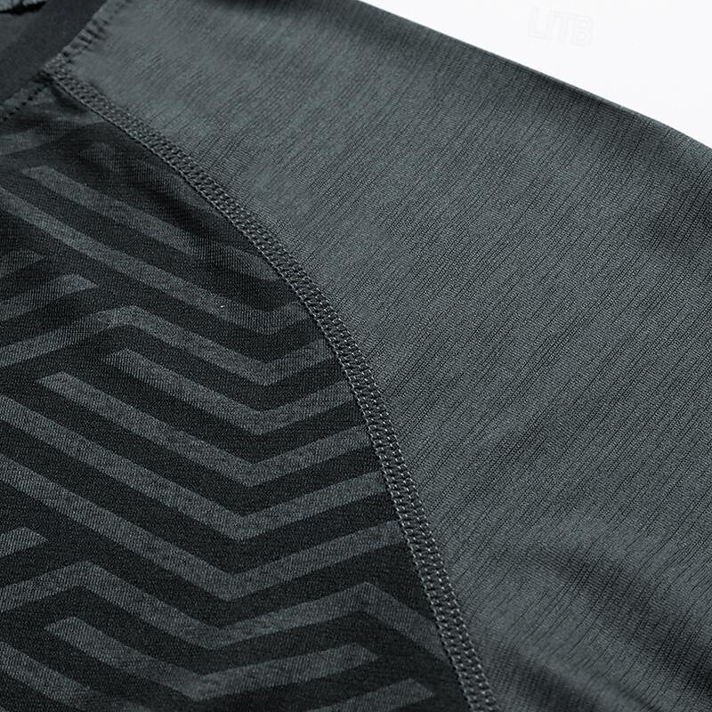 Men's T shirt Tee Gym Shirt Sports T-Shirt Crew Neck Short Sleeve Sports & Outdoor Vacation Casual Daily Gym Quick dry Breathable Patchwork Color Block Black Green Activewear Fashion Basic4