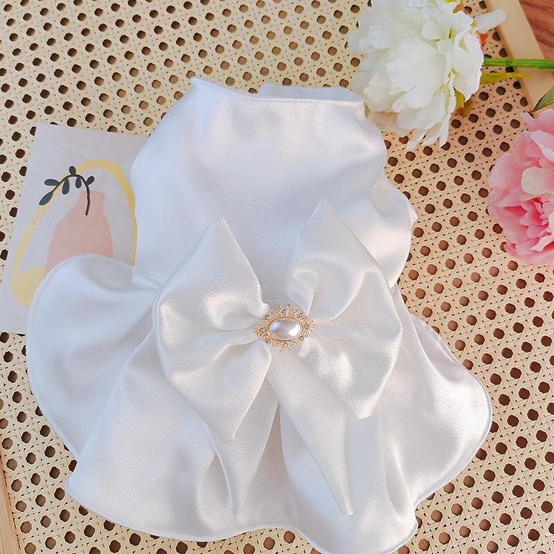 Dog Cat Wedding Dress Fashion Party Winter Breathable Soft Washable Comfortable Outdoor Wedding Party Casual Daily Dog Clothing for Bichon Frise Pomeranian Baby Pet Papillon Small3