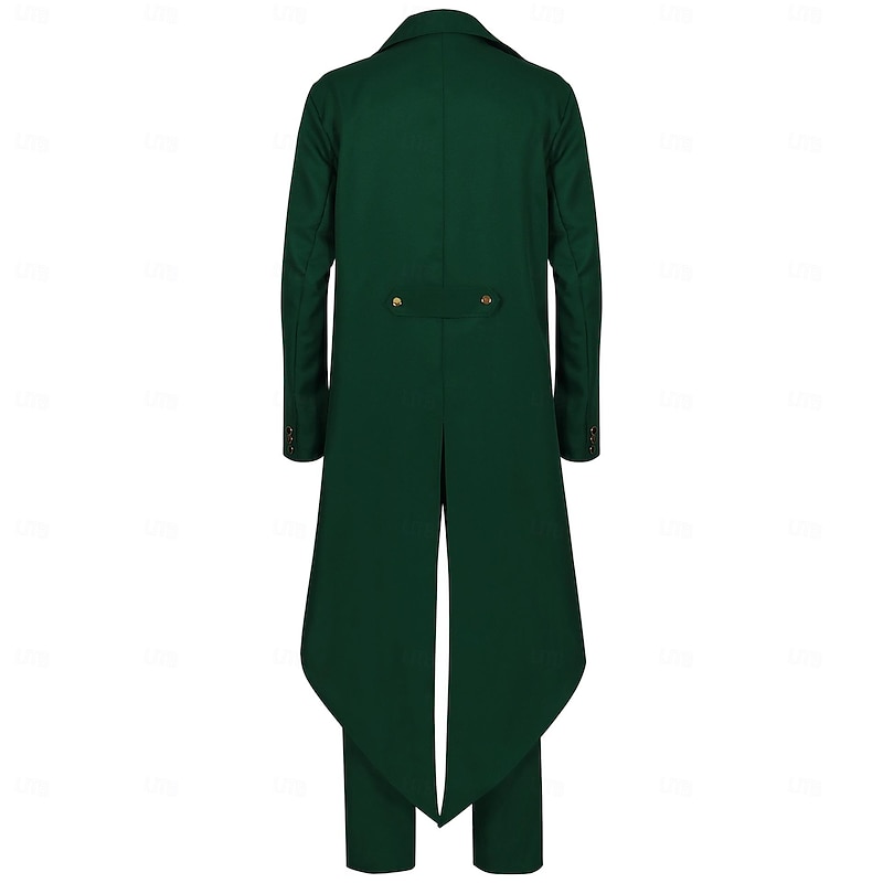 Retro Vintage Punk & Gothic Medieval Blouse / Shirt Pants Cosplay Costume Vampire Gentleman Fancy Dress Men's Viking Fantasy Halloween Carnival Masquerade Party / Evening Adults' Coat Blouse Pants4