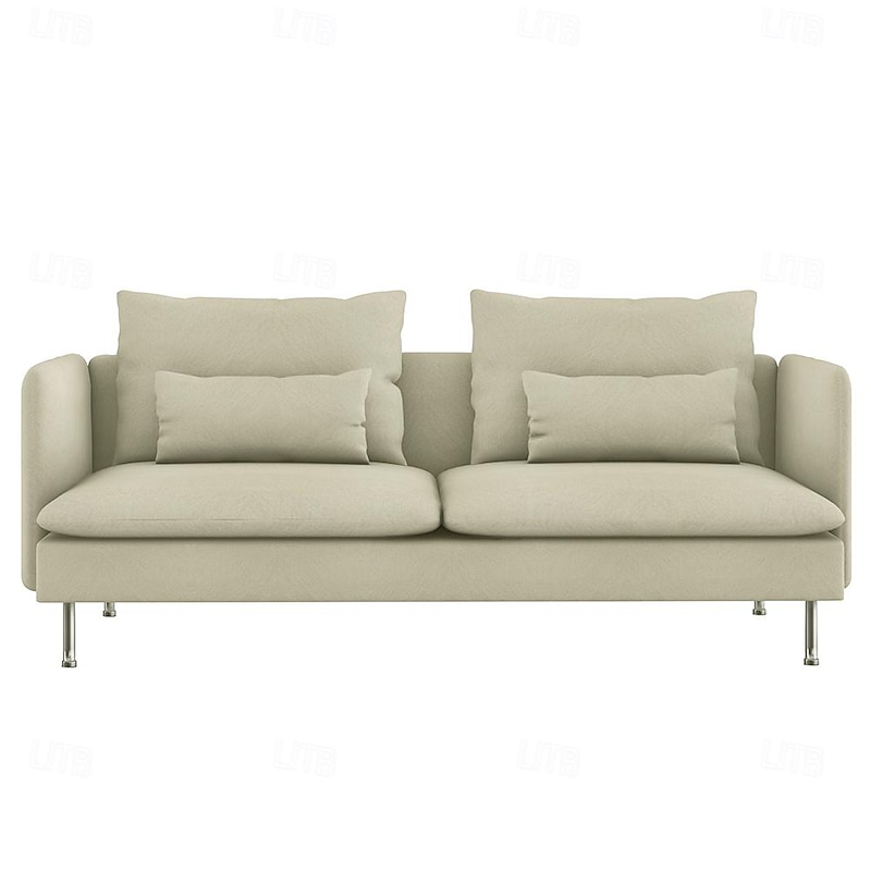 Velvet Sofa Cover Solid Color with Armrests Machine Washable and Dryable Velvet Slipcovers SODERcover LITB PRIME cover4