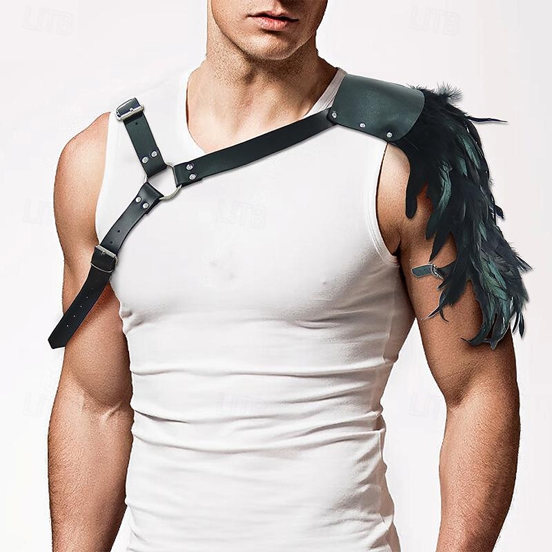 Retro Vintage Medieval Renaissance Armor Chemise Shoulder Armor Pirate Viking Fancy Dress Men's Viking Fantasy Halloween Carnival LARP Adults Shoulder Armor