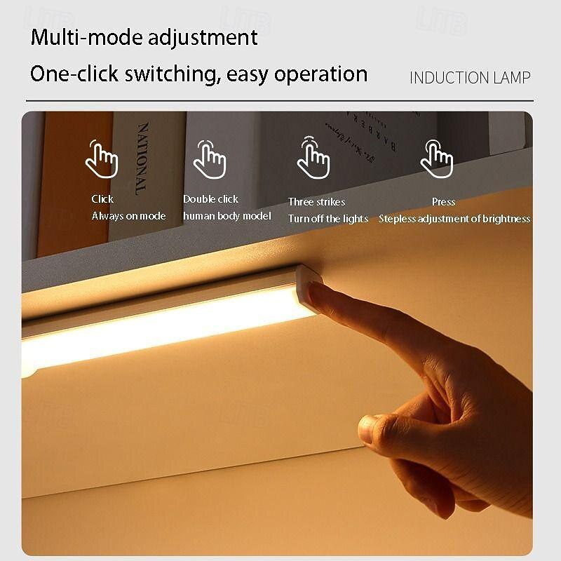 LED Motion Sensor Cabinet Light Magnetic Wireless Motion Sensor Wardrobe Light Homelife USB Rechargeable Light Bar Upgrade Your Home2