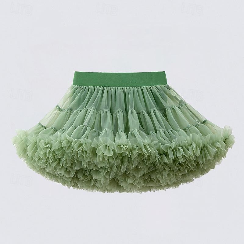 Classical Cocktail Dress Petticoat Hoop Skirt Tutu Ballet Dancer Princess Fancy Dress Girls' Masquerade Performance Party Bachelorette Party Kid's Skirt