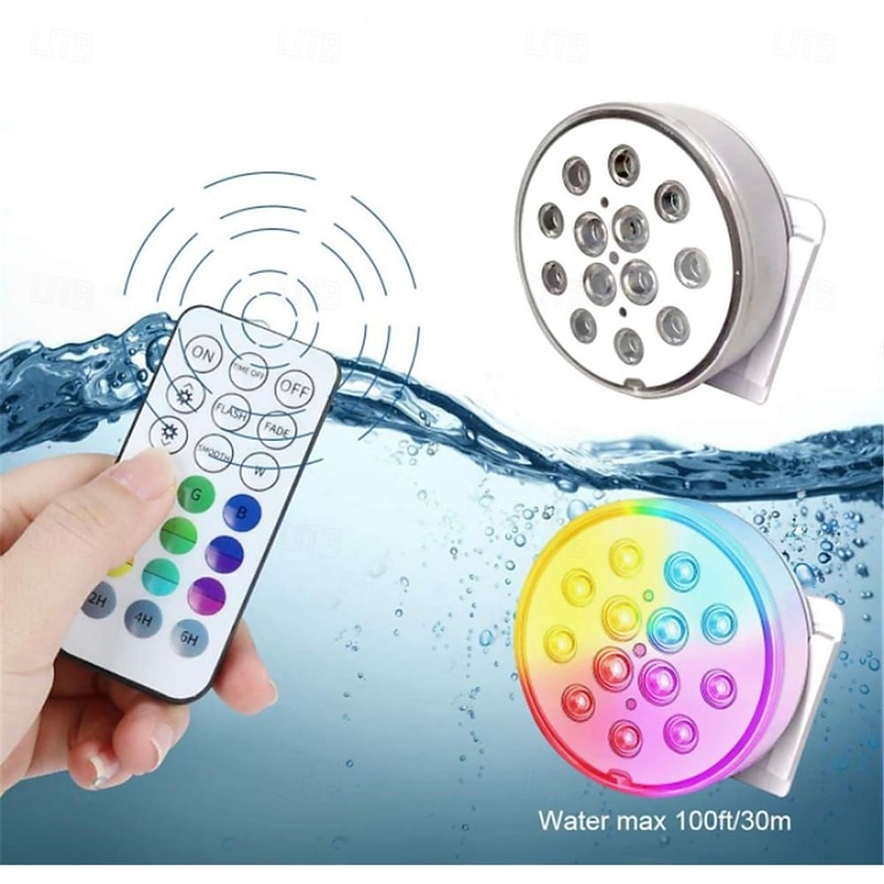 Rechargeable Submersible Pool Lights Bright Floating LED Lights, Underwater Lights Beautiful RGB for Swimming Pool, Hot Tub, Spa2
