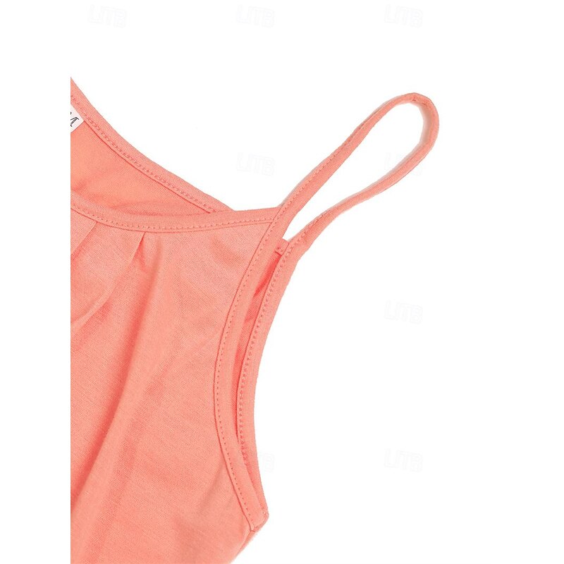 Women's Camisole Tank Top Plain Vacation Hawaiian Casual Sleeveless Round Neck Regular Tops Casual Beach Black White Light Green Pink Wine Summer Spring 17