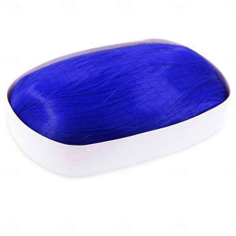 Fashion Wigs Long Wavy Curly Hair Cosplay Wig Wig Cap Blue 28" 70cm Halloween Wigs2