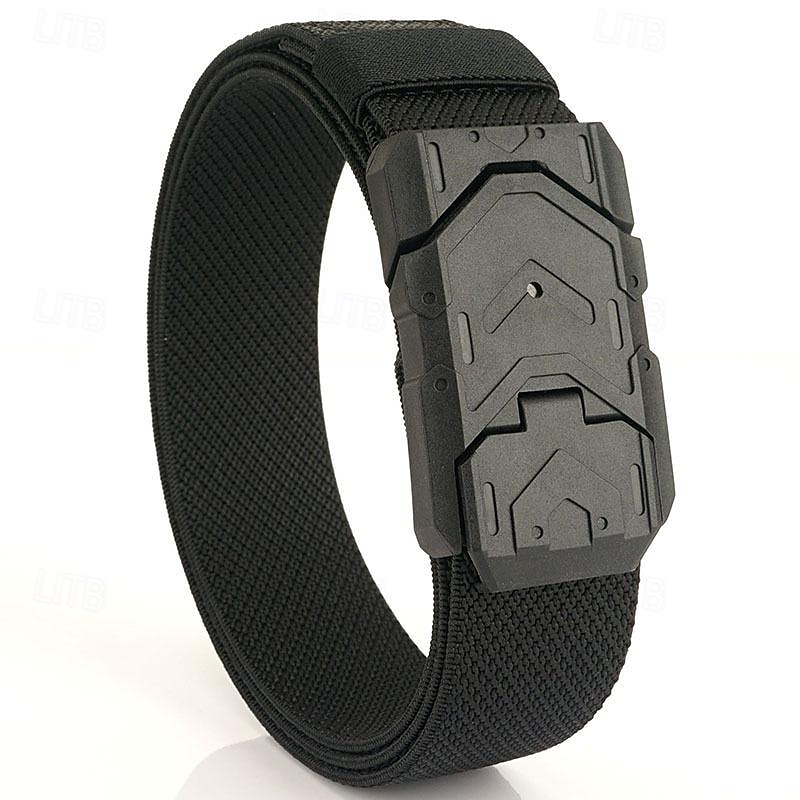 Men's Tactical Belt Magnetic Buckle Belt Waist Belt Black Blue Nylon Durable Adjustable Plain Outdoor Daily2