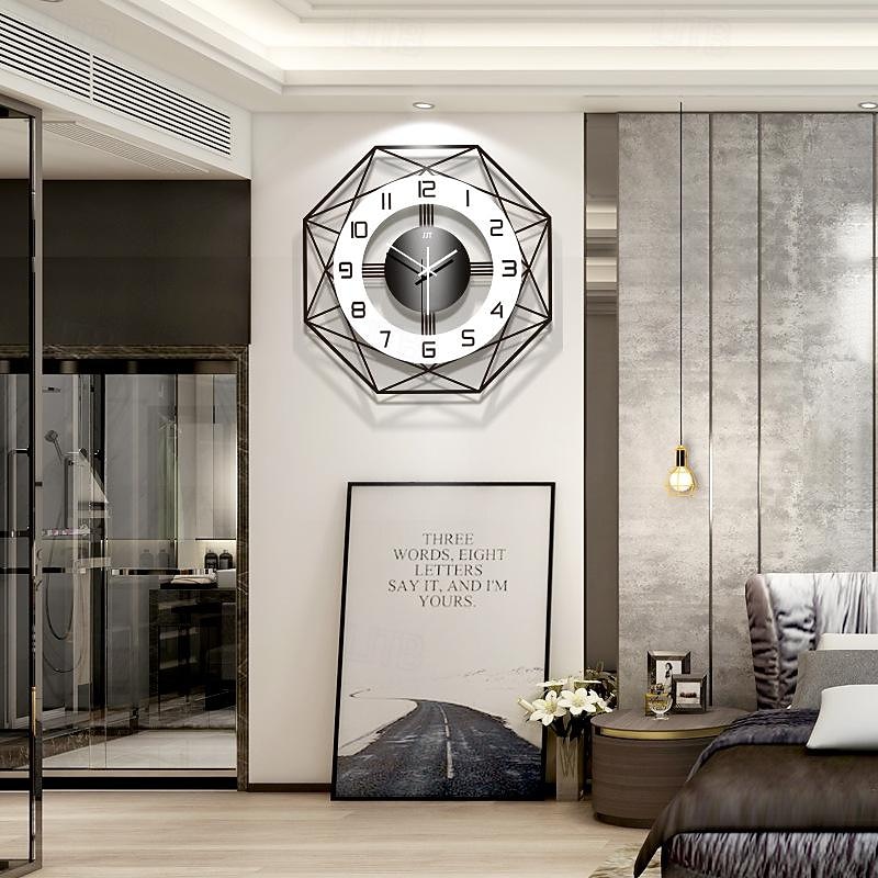 Large Wall Clocks for Living Room Decor 16 inch Silent Modern Wall Clocks Wall Clock Battery Operated Non Ticking Black Wood Decorative Clock Wall for Kitchen Bedroom Office Classroom4