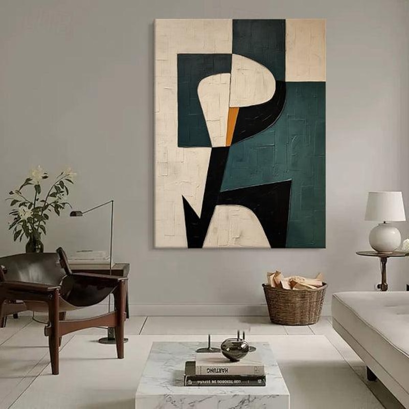 Beige Wabi Sabi oil painting handmade Wall Art Black Beige Abstract Painting Large Black Minimalist oil painting Wall Art Beige Textured Canvas Painting Neutral Wall Decor for living room deocration4
