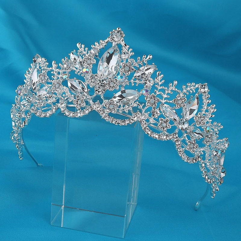 New High end Luxury Crystal Bridal Headwear Alloy Crown Wedding Hair Accessories Banquet Party Pan Hair Crown2