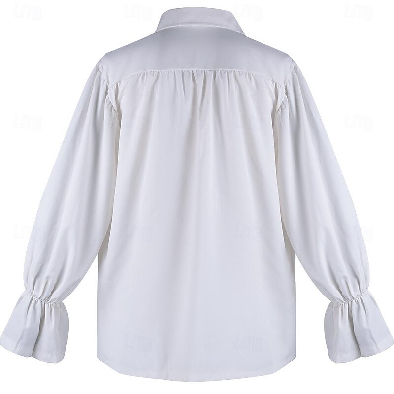 Retro Vintage Medieval Blouse / Shirt Men's Halloween Party Shirt sca Medieval Clothing4