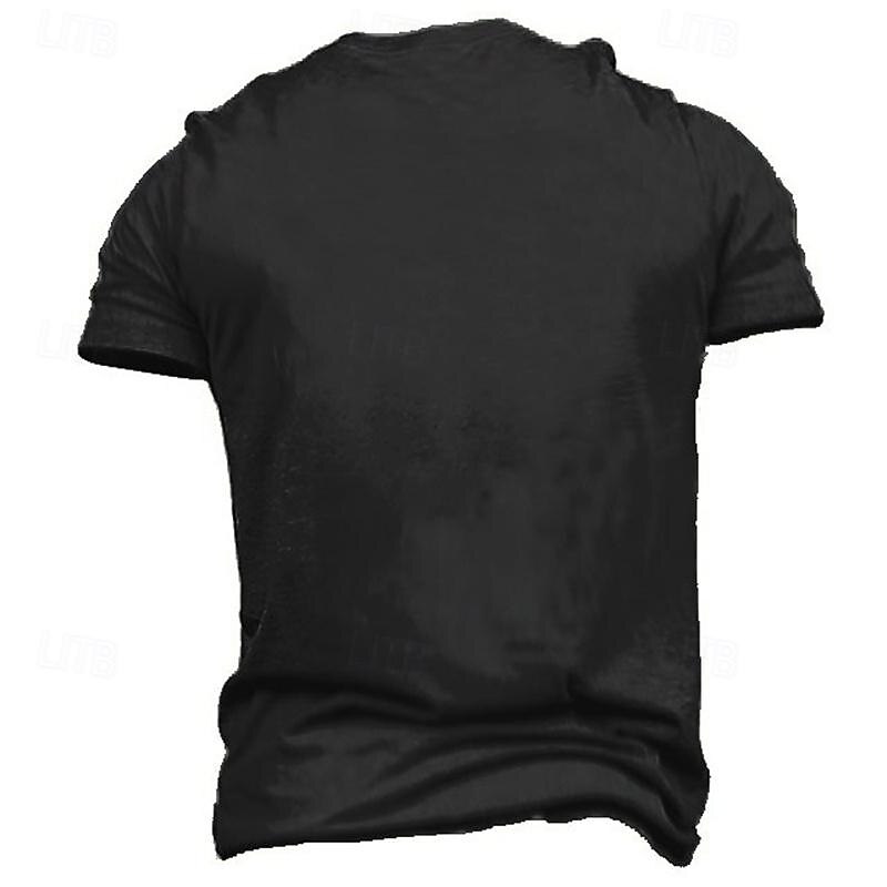 Men's Black Graphic T-Shirt Barbell Cross Gym Workout Short Sleeve Tee2