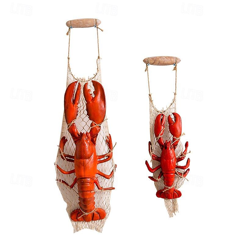 Wall decoration wall hanging Mediterranean style resin seafood model simulation lobster crab store decoration restaurant pendant ornaments4