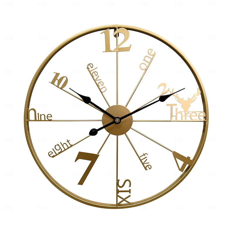 Metal Nordic Wall Watch Art Large Luxury Digital Silent Wall Sticker Clock Wall Aesthetic Creative Clock Decor Wall Clock Metal Modern 60 cm4