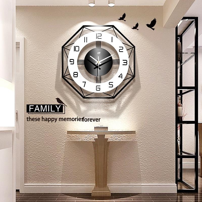 Large Wall Clocks for Living Room Decor 16 inch Silent Modern Wall Clocks Wall Clock Battery Operated Non Ticking Black Wood Decorative Clock Wall for Kitchen Bedroom Office Classroom