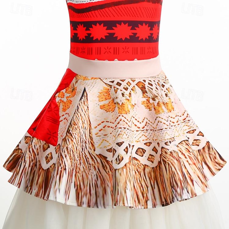 Princess Moana Dress Cosplay Costume Cosplay Movie Cosplay for Girls' Kid's Carnival Masquerade Event / Party Masquerade4