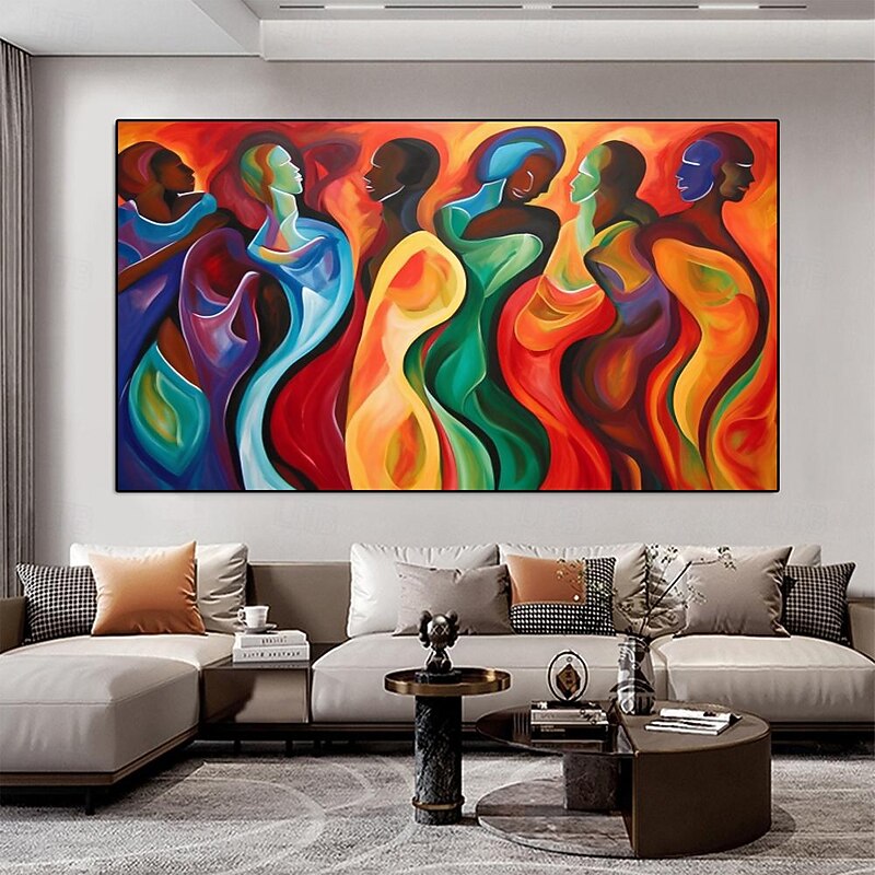 Abstract Figures Acrylic OIL Painting Handmade Modern Wall Art Painting Handmade Figurative Painting Abstract Wall Art Large Figure Abstract colorful wall Painting2