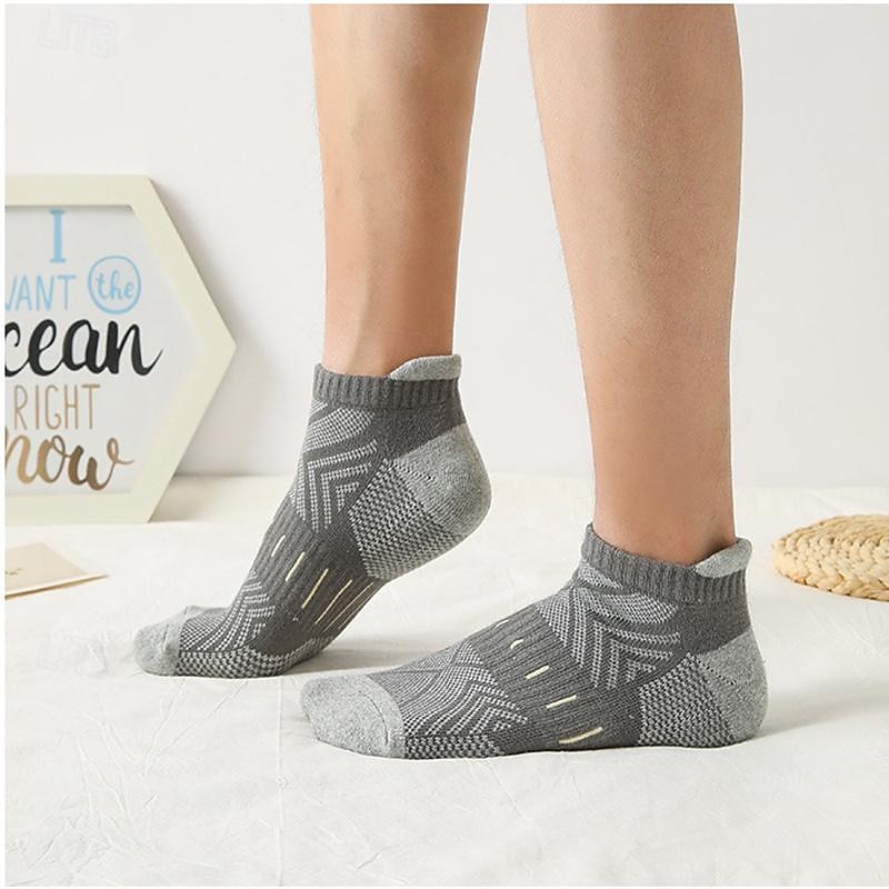 Men's 6 Pack Multi Packs Socks Ankle Socks Low Cut Socks Running Socks Casual Socks Black White Color Color Block Sports & Outdoor Casual Daily Basic Medium Spring Fall Fashion 7