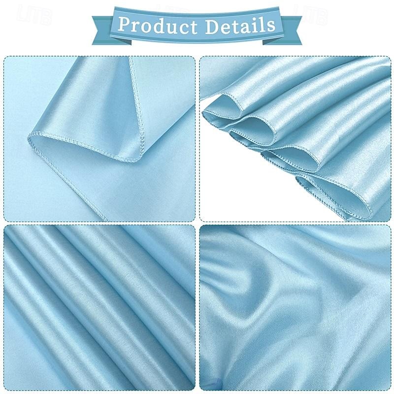 20 PCS Satin Chair Sashes Bows Universal Chair Cover for Wedding Reception Restaurant BanquetPartyHotel Event Decorations4